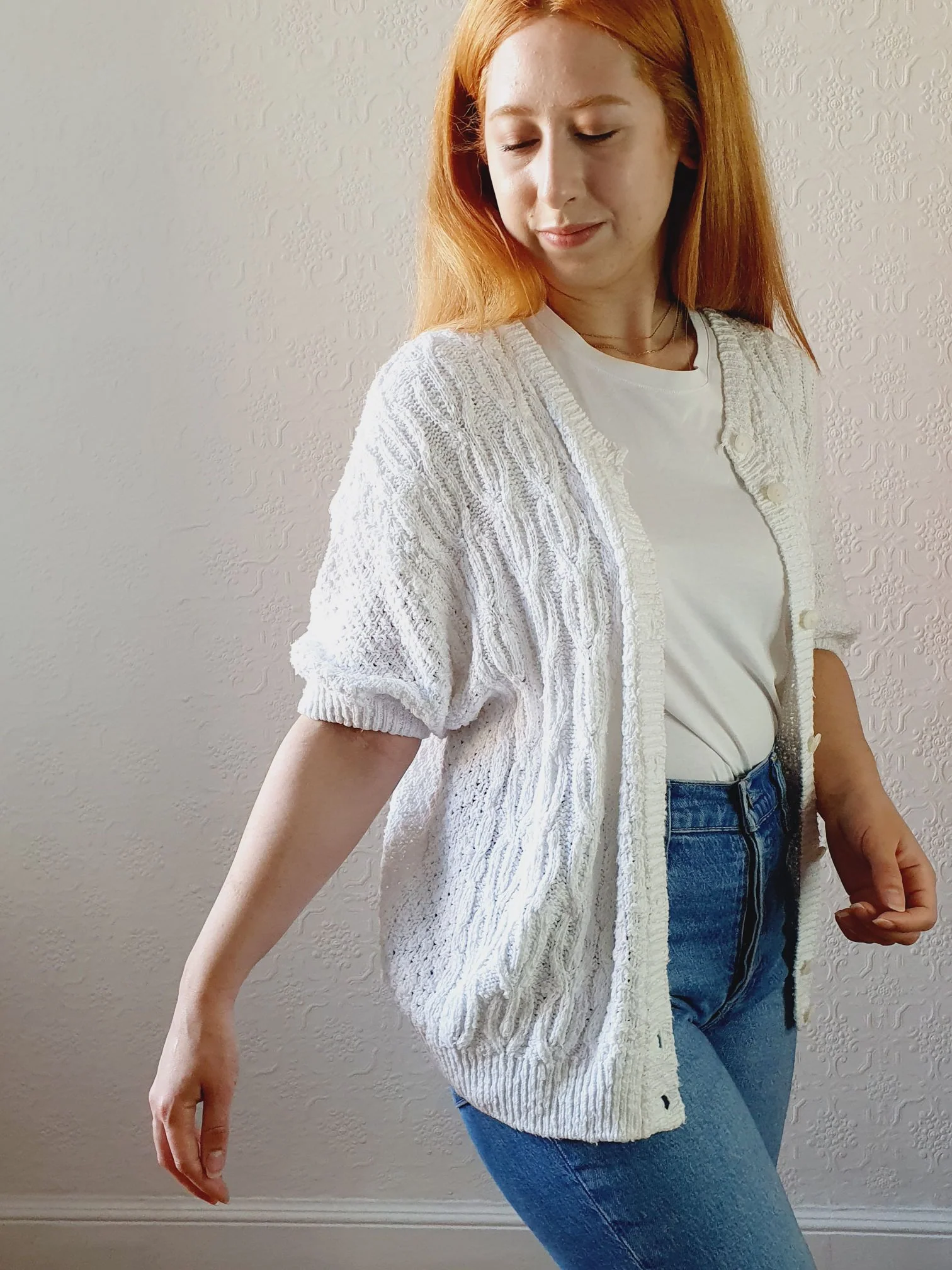 Vintage St Michael Cotton Cardigan - S/M/L - Image 6