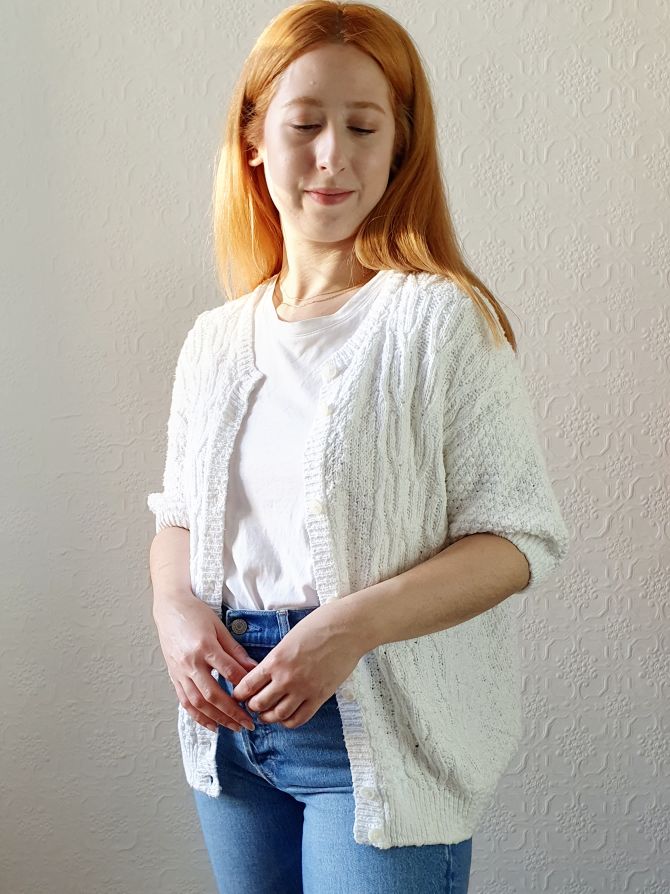 Vintage St Michael Cotton Cardigan - S/M/L - Image 7