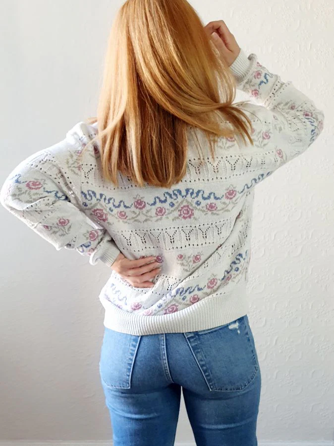 Vintage St Michael Rose Cardigan - L - Image 8
