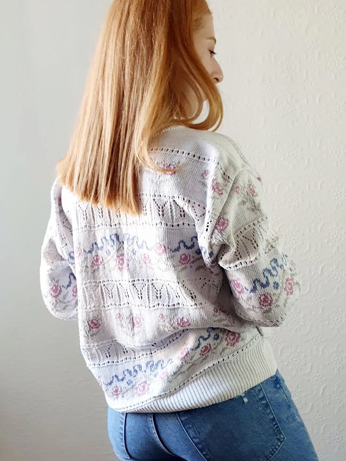 Vintage St Michael Rose Cardigan - L - Image 9