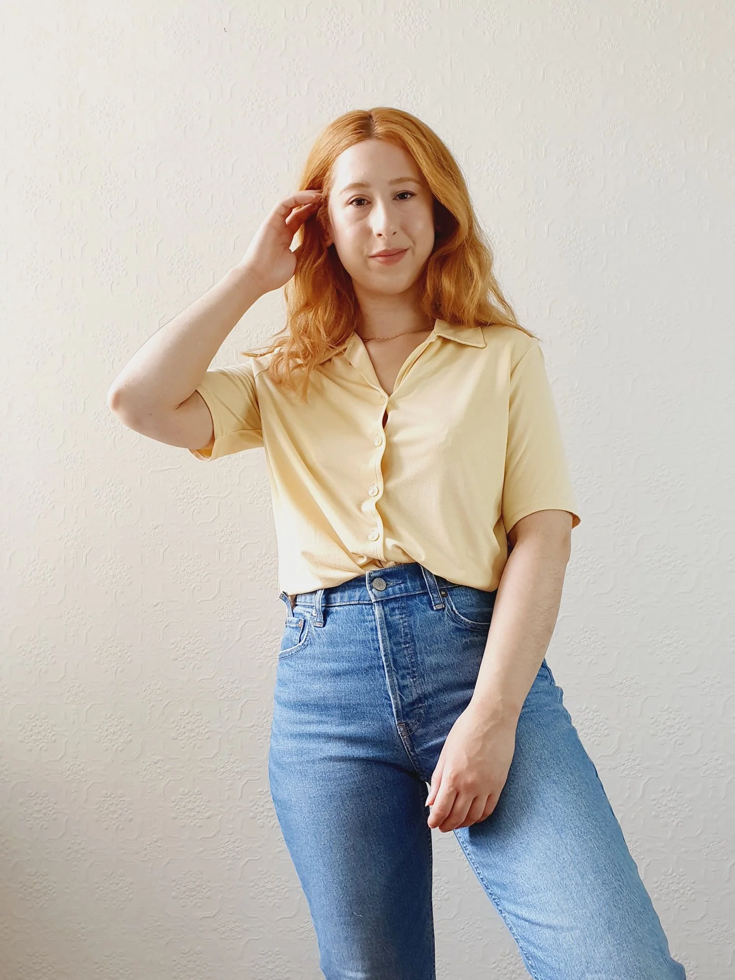 Vintage St Michael Soft Jersey Blouse - M - Image 2