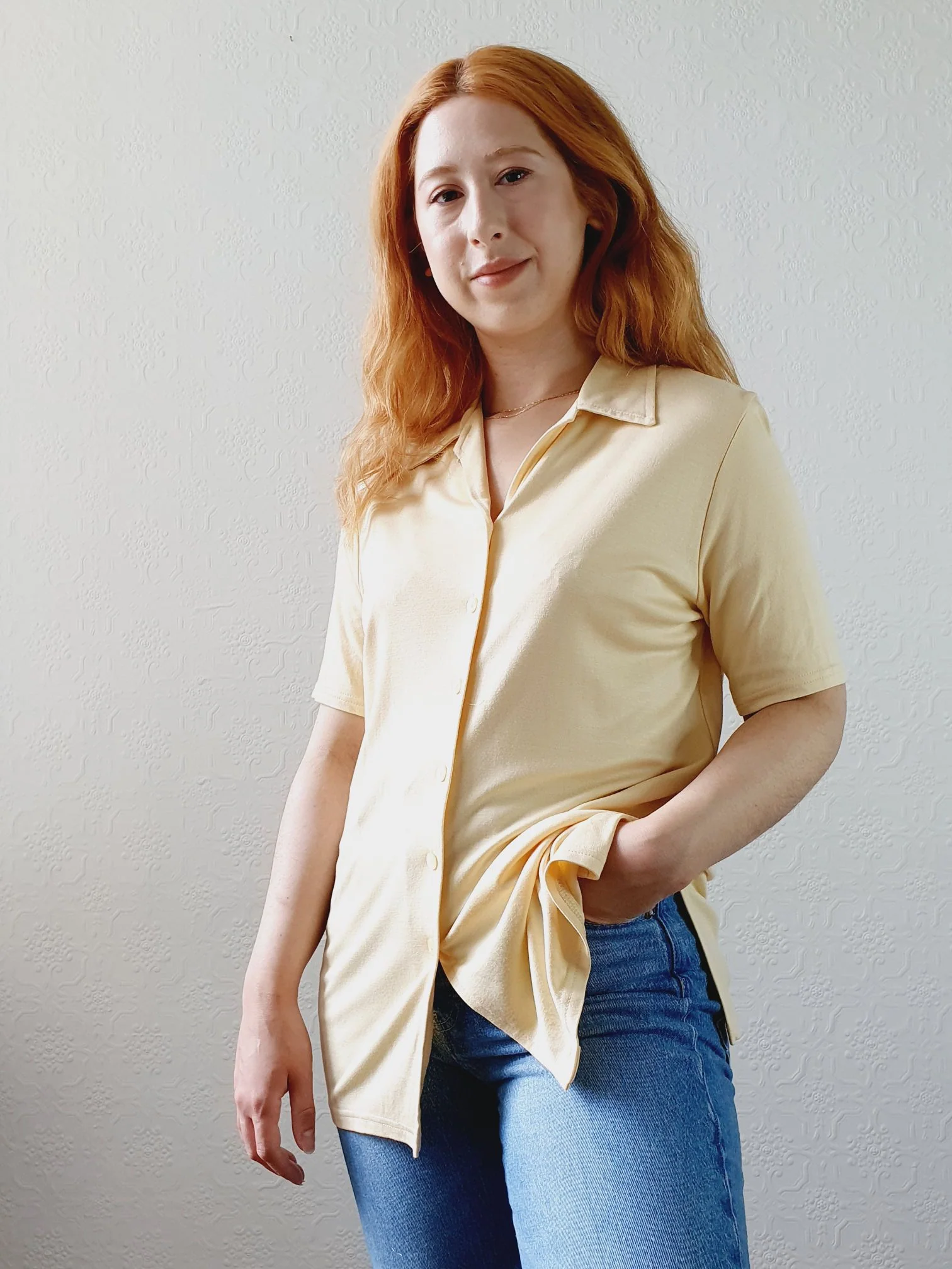 Vintage St Michael Soft Jersey Blouse - M - Image 3