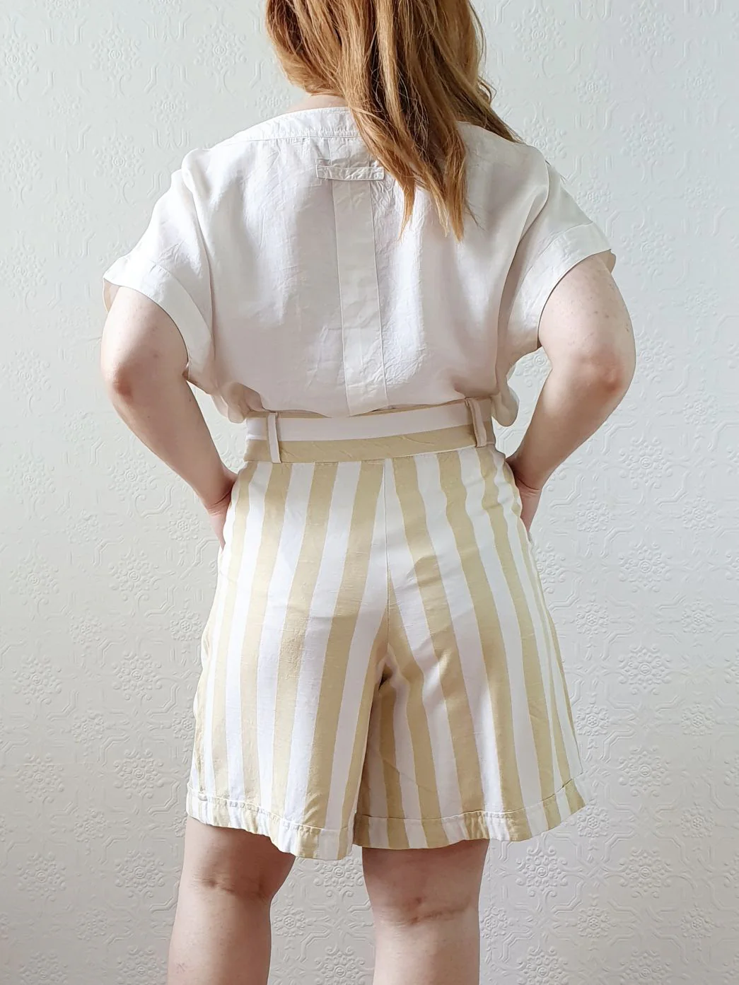 Vintage Striped High Waisted Shorts - L - Image 6