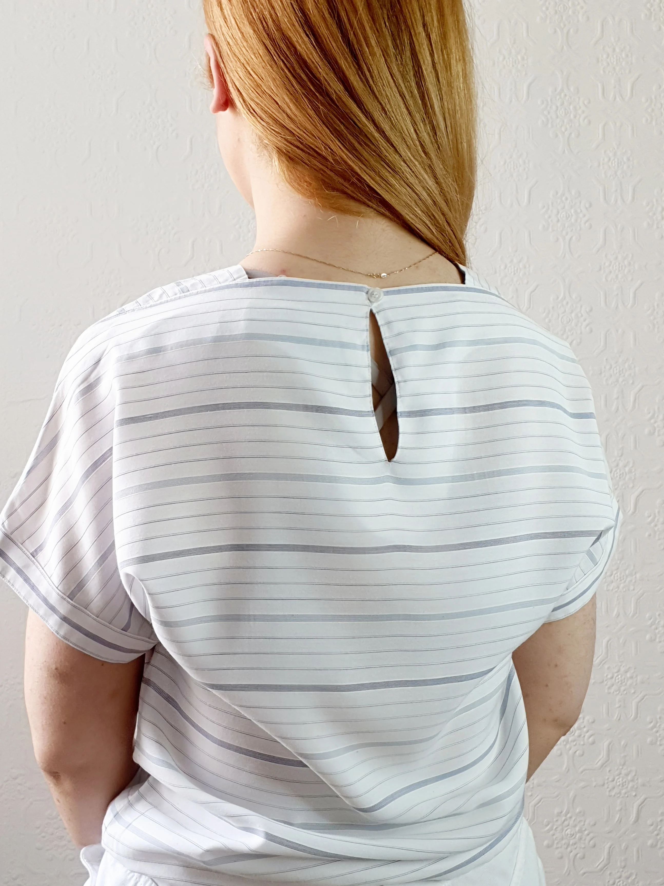Vintage Striped Square Neck Top - S/M - Image 5