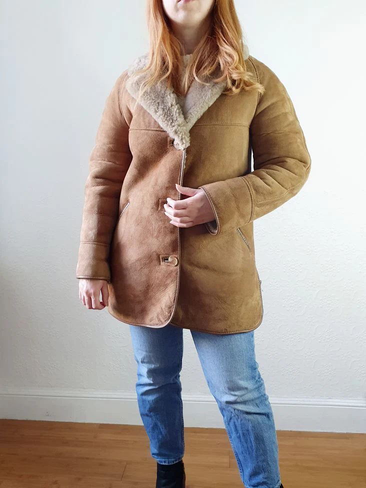 Vintage Tan Sheepskin Jacket - S - Image 10
