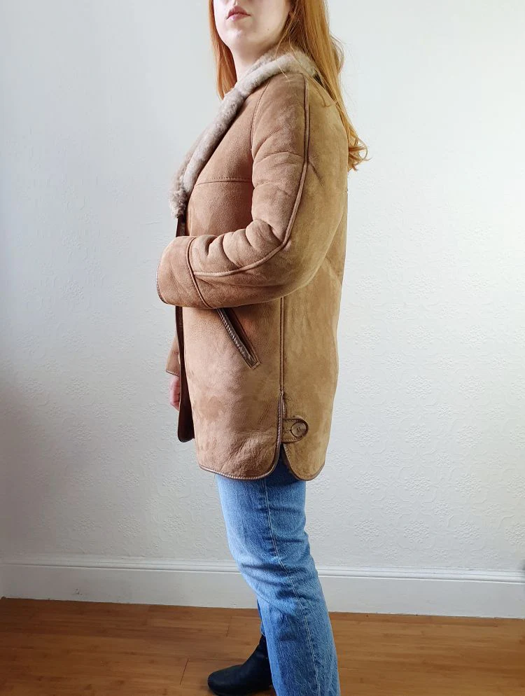Vintage Tan Sheepskin Jacket - S - Image 12