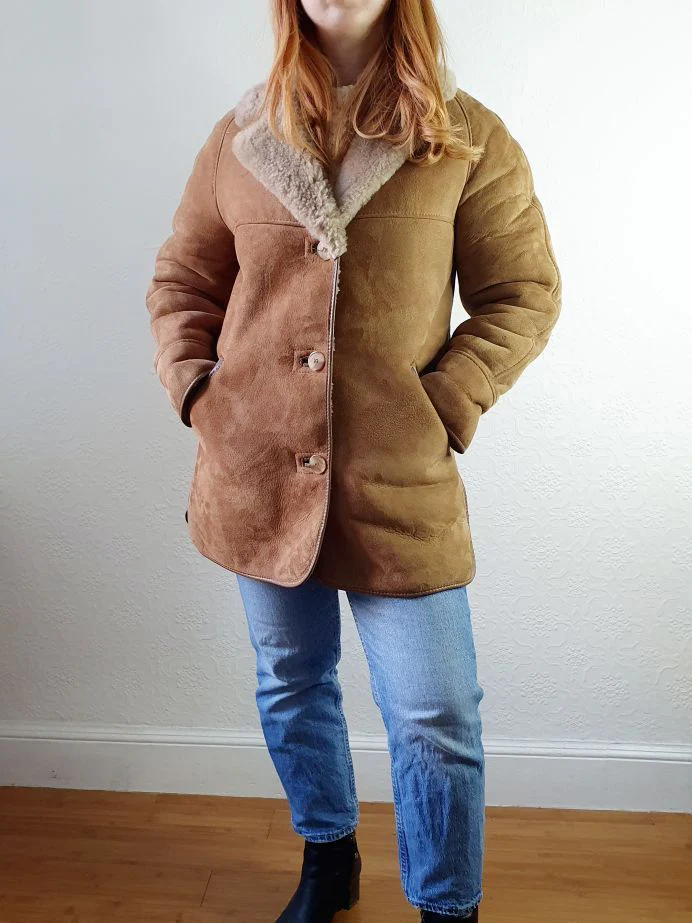 Vintage Tan Sheepskin Jacket - S - Image 5