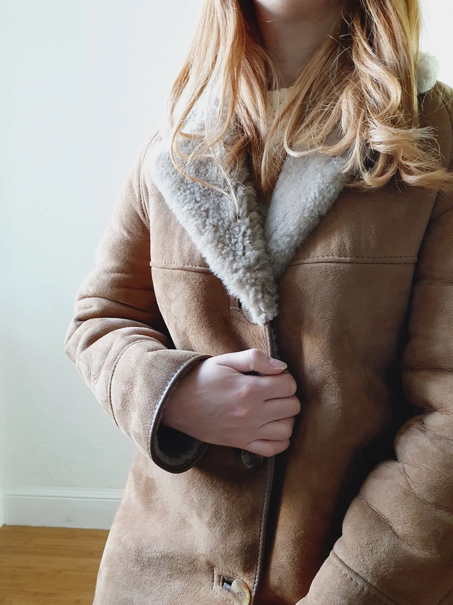 Vintage Tan Sheepskin Jacket - S - Image 6