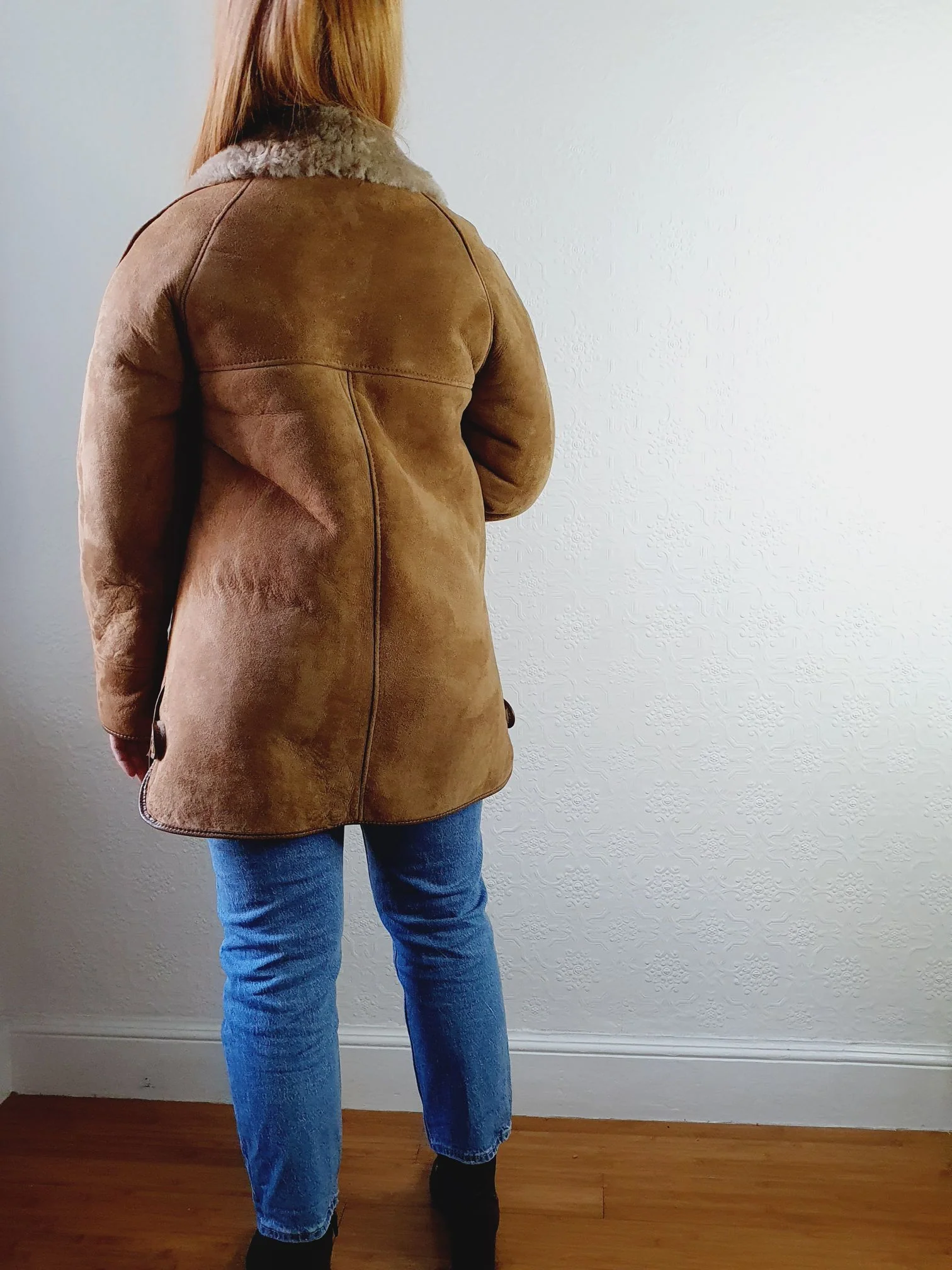Vintage Tan Sheepskin Jacket - S - Image 7