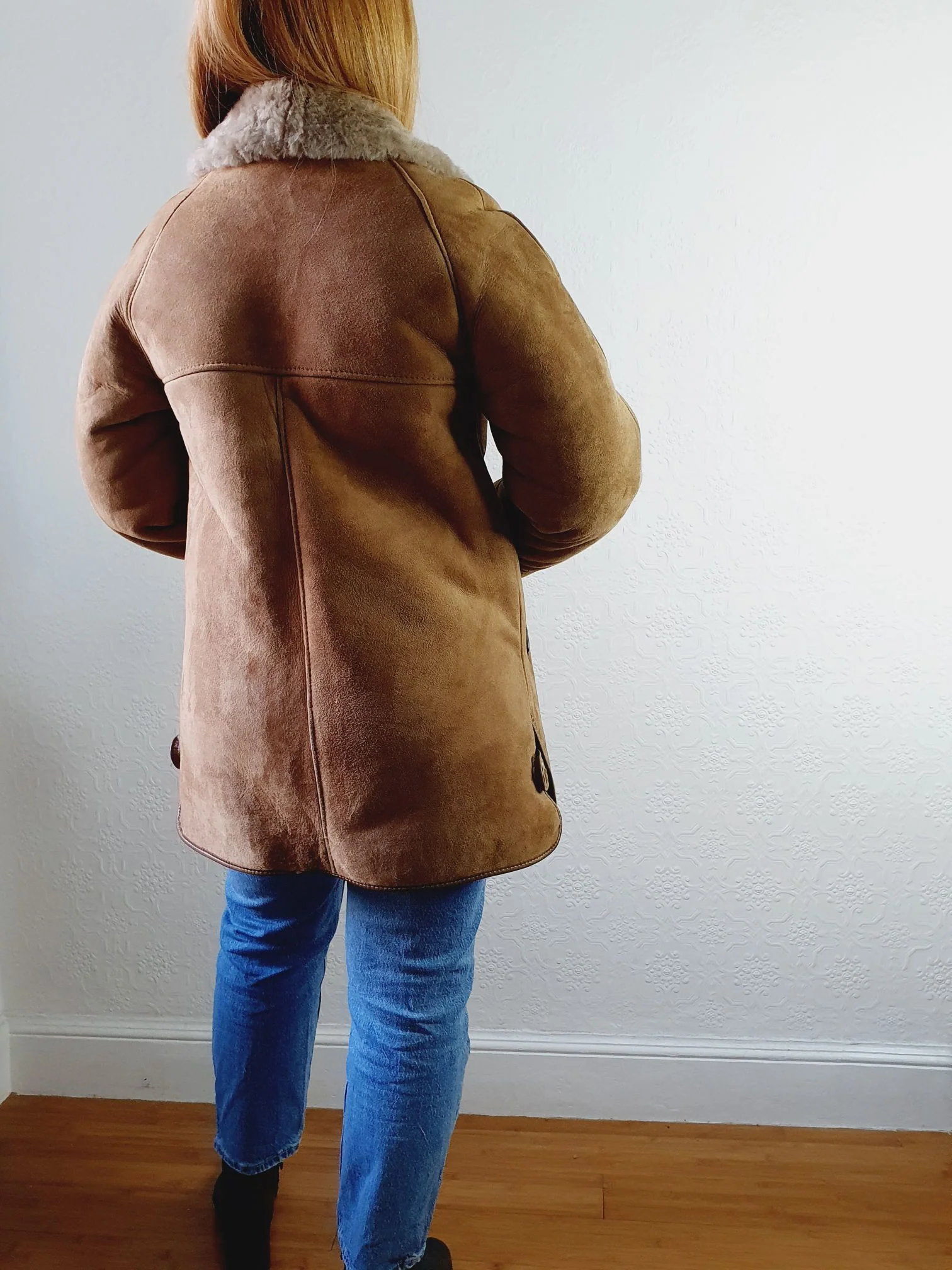 Vintage Tan Sheepskin Jacket - S - Image 8