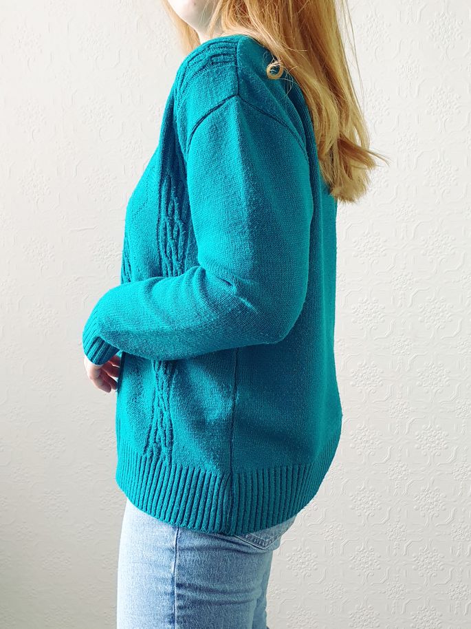 Vintage Teal Jumper - M/L - Image 4