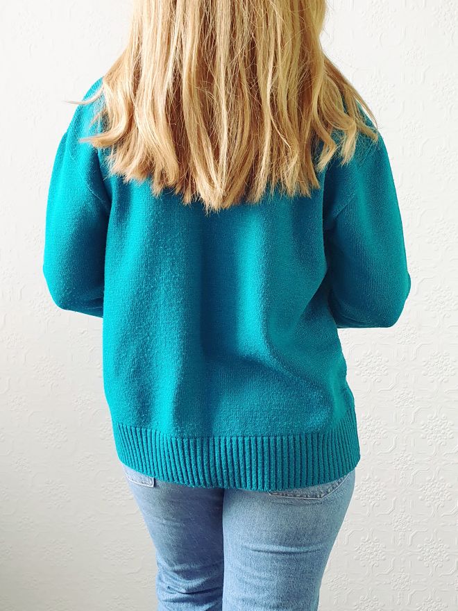 Vintage Teal Jumper - M/L - Image 7