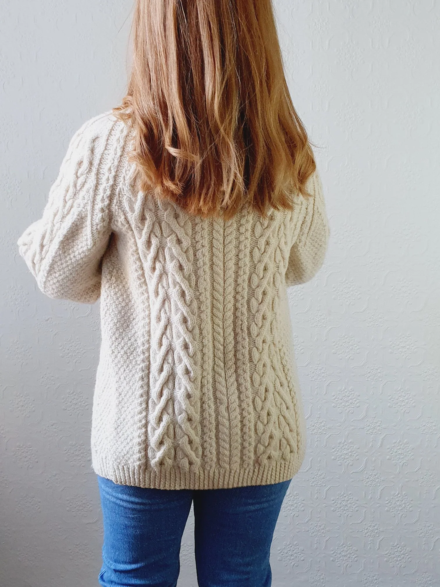 Vintage V-Neck Arran Cardigan - S/M - Image 6
