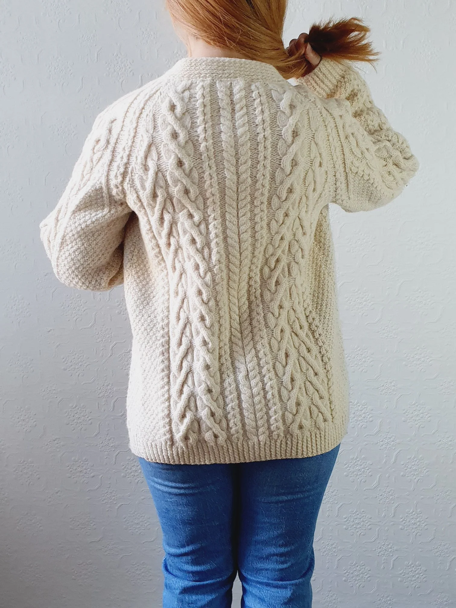 Vintage V-Neck Arran Cardigan - S/M - Image 7