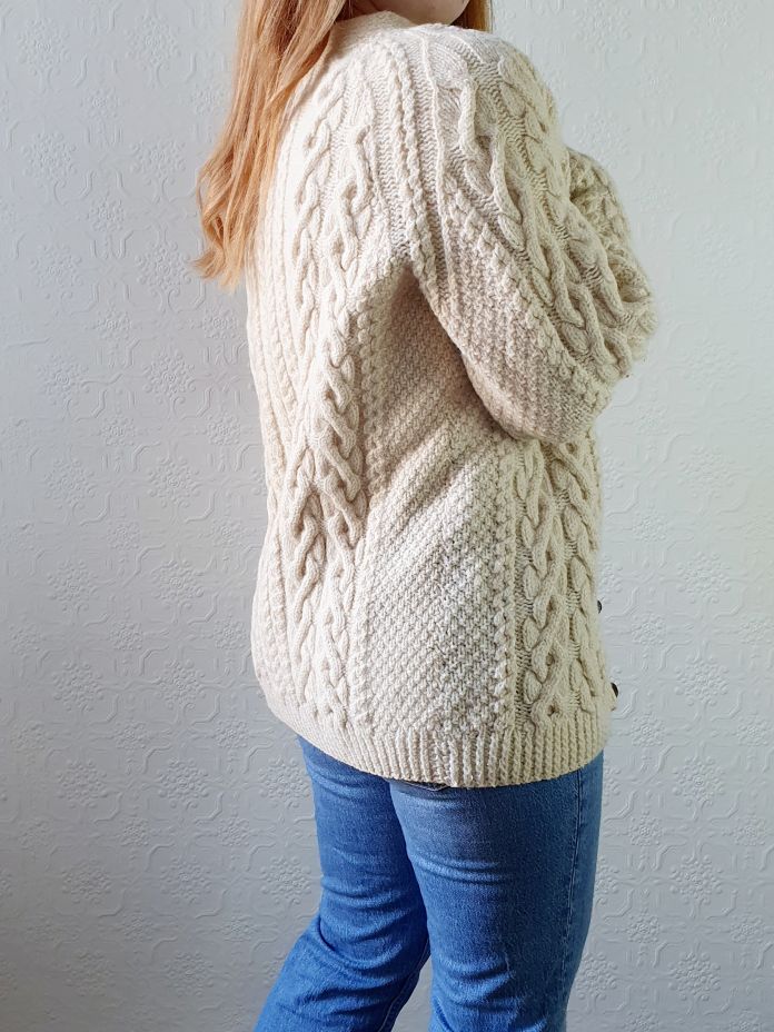 Vintage V-Neck Arran Cardigan - S/M - Image 8