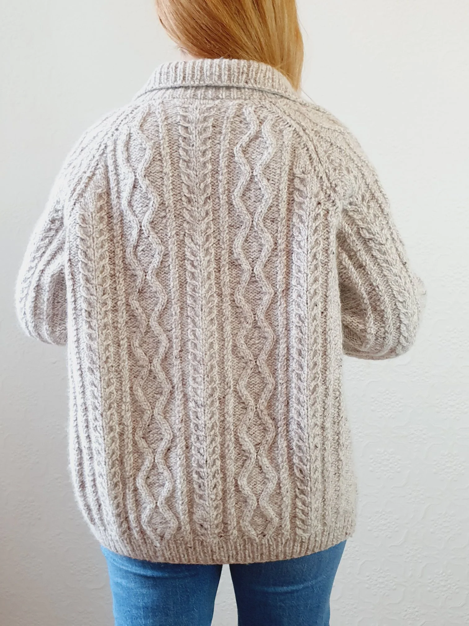 Vintage Warm Grey Arran Cardigan - S/M - Image 8
