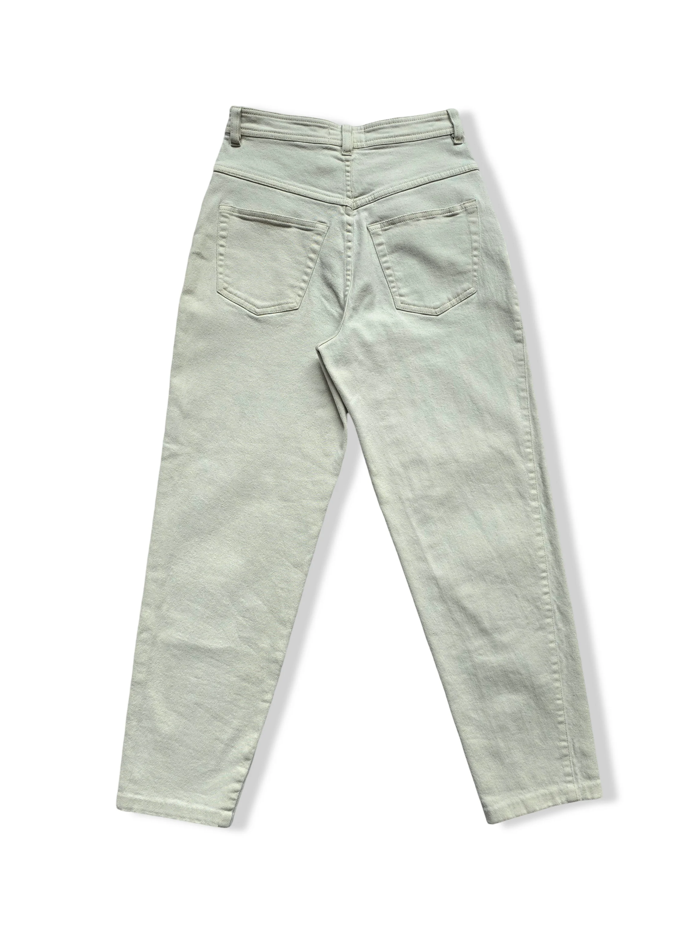 Vintage White Mom Jeans with Flower Embroidery - W27 L27 - Image 3