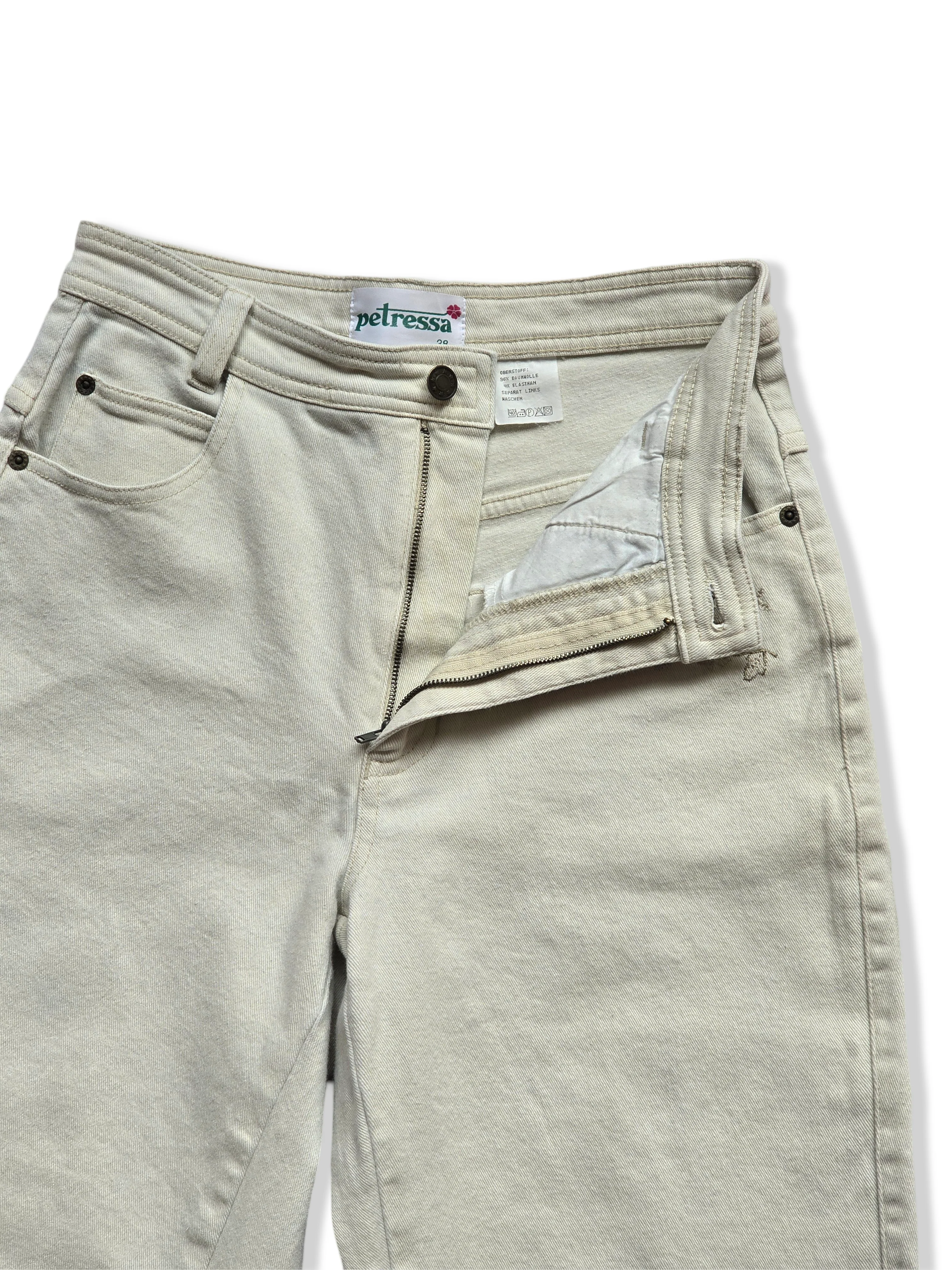 Vintage White Mom Jeans with Flower Embroidery - W27 L27 - Image 5