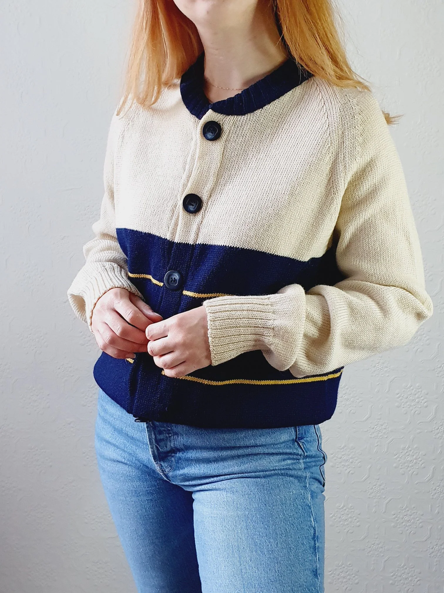 Vintage Wool Cardigan - L
