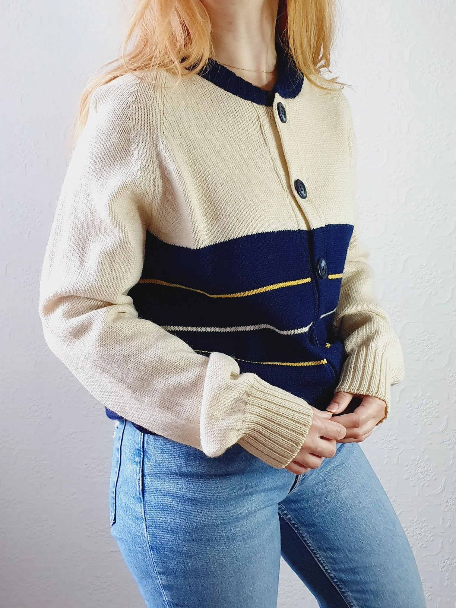 Vintage Wool Cardigan - L - Image 2