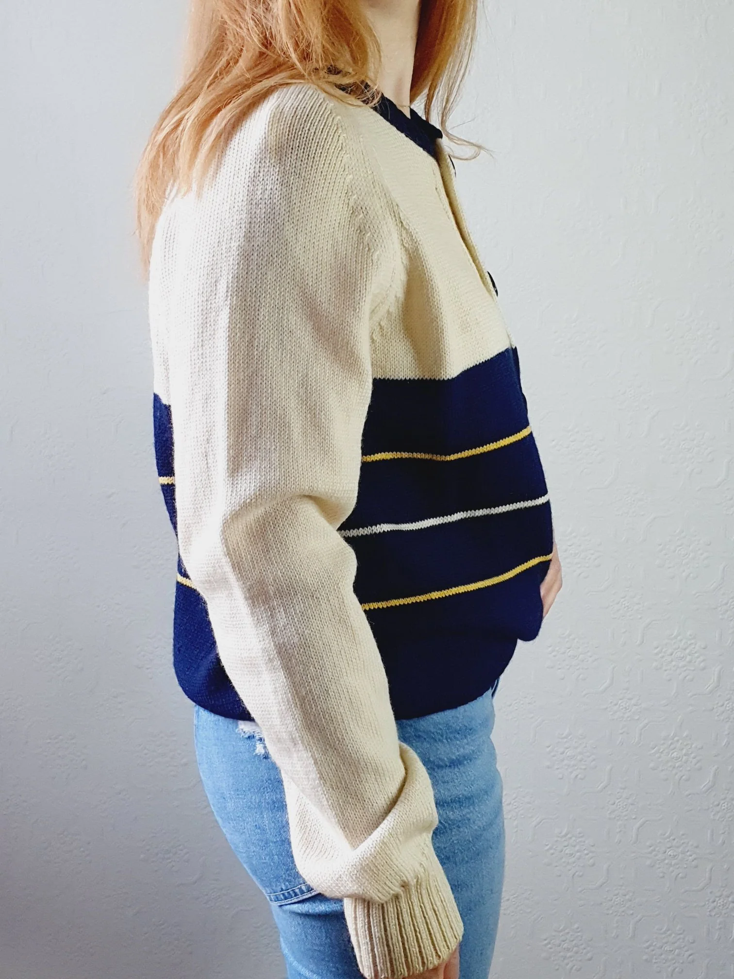 Vintage Wool Cardigan - L - Image 5