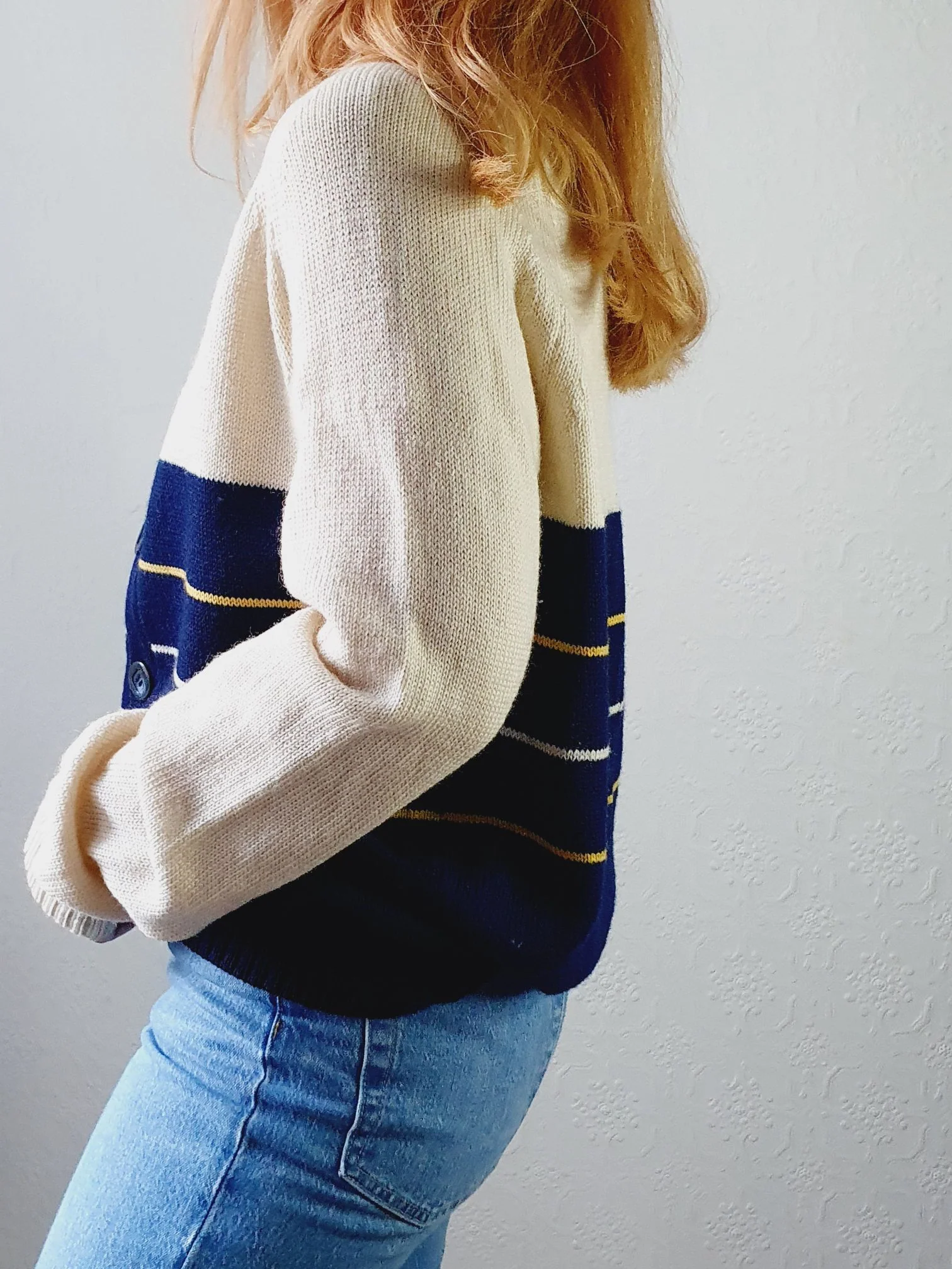 Vintage Wool Cardigan - L - Image 6