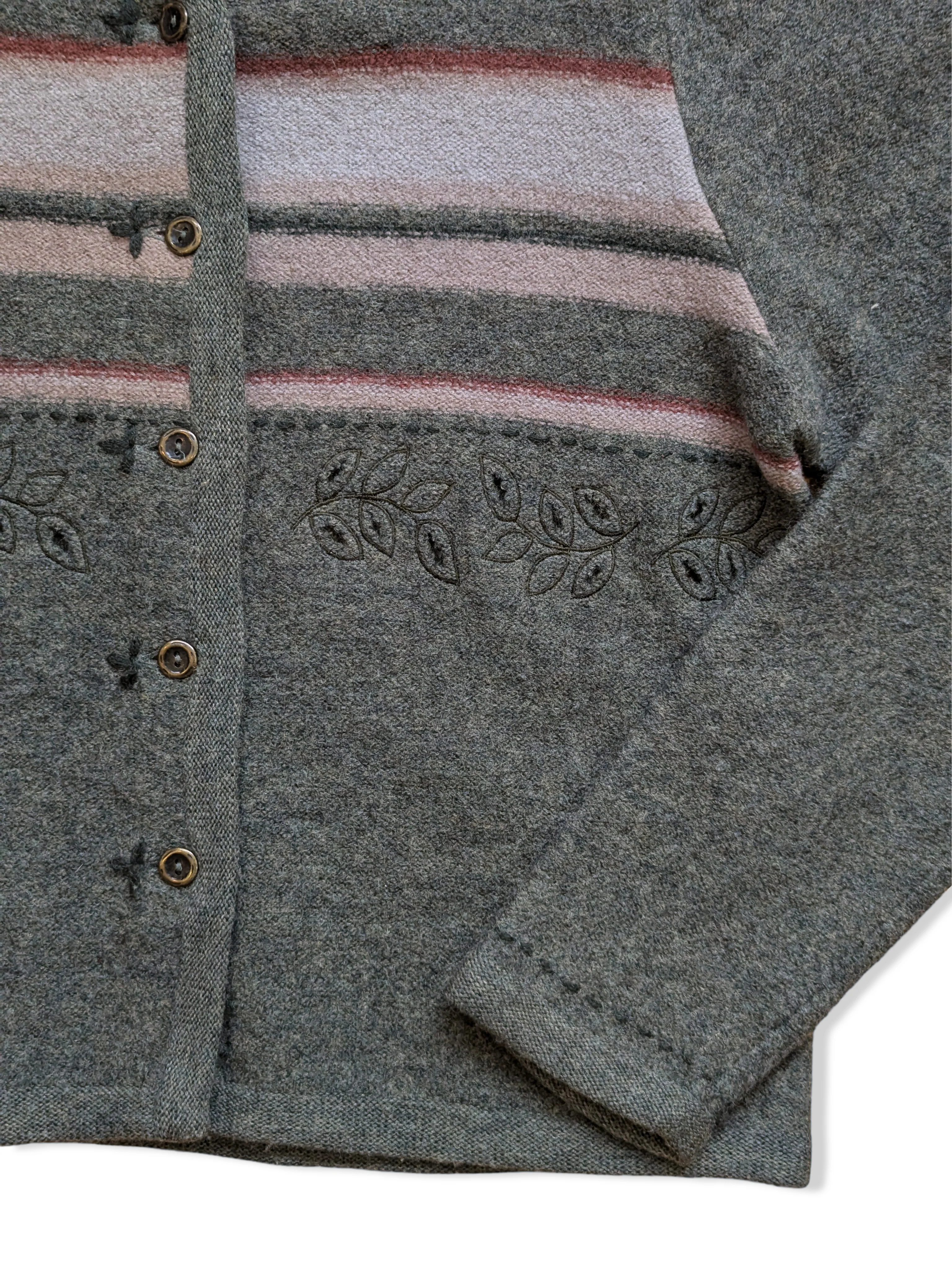 Vintage Woolrich Green Pure Wool Cardigan - S - Image 3