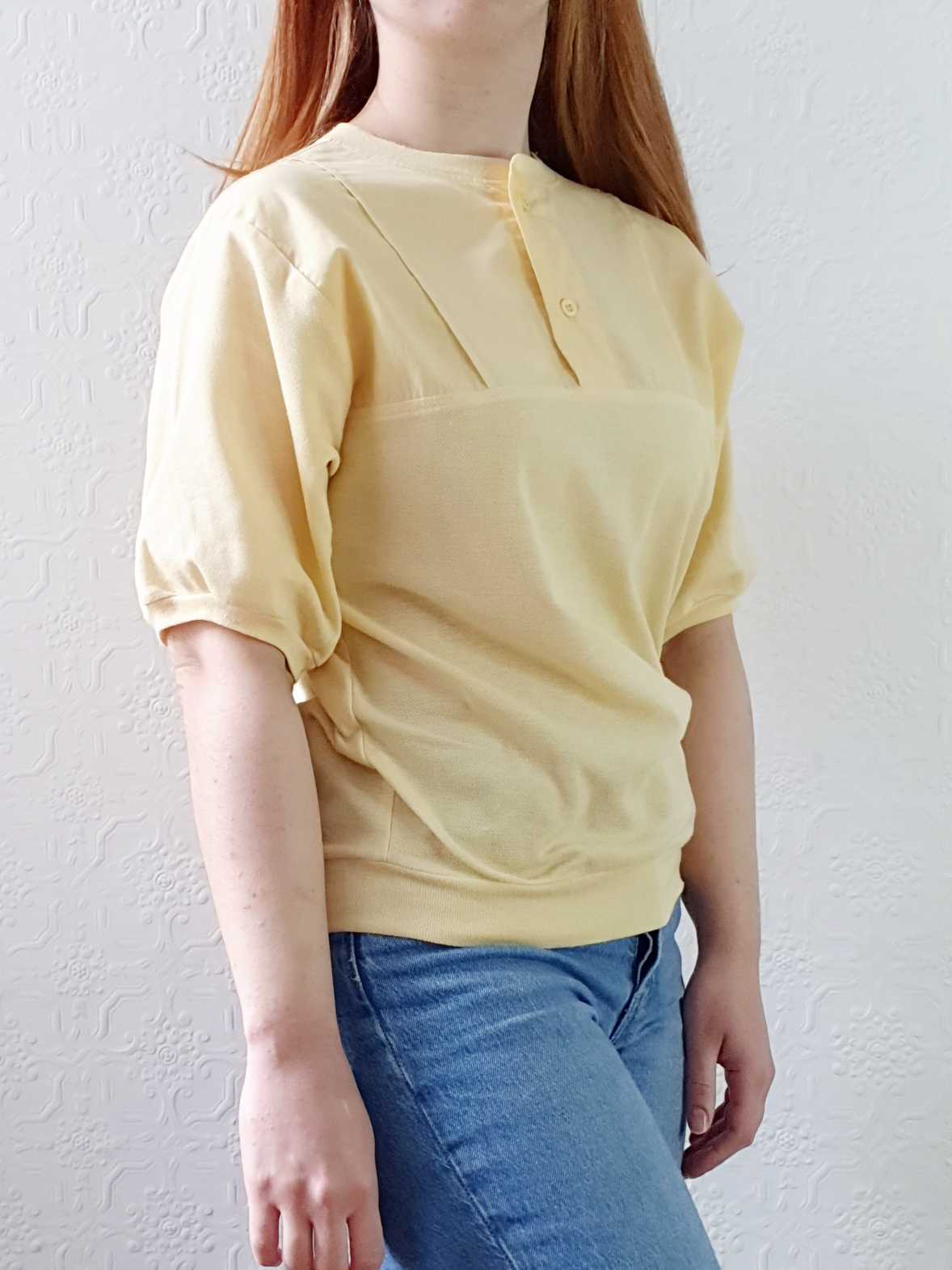 Vintage Yellow Short Sleeve Top - S/M - Image 3