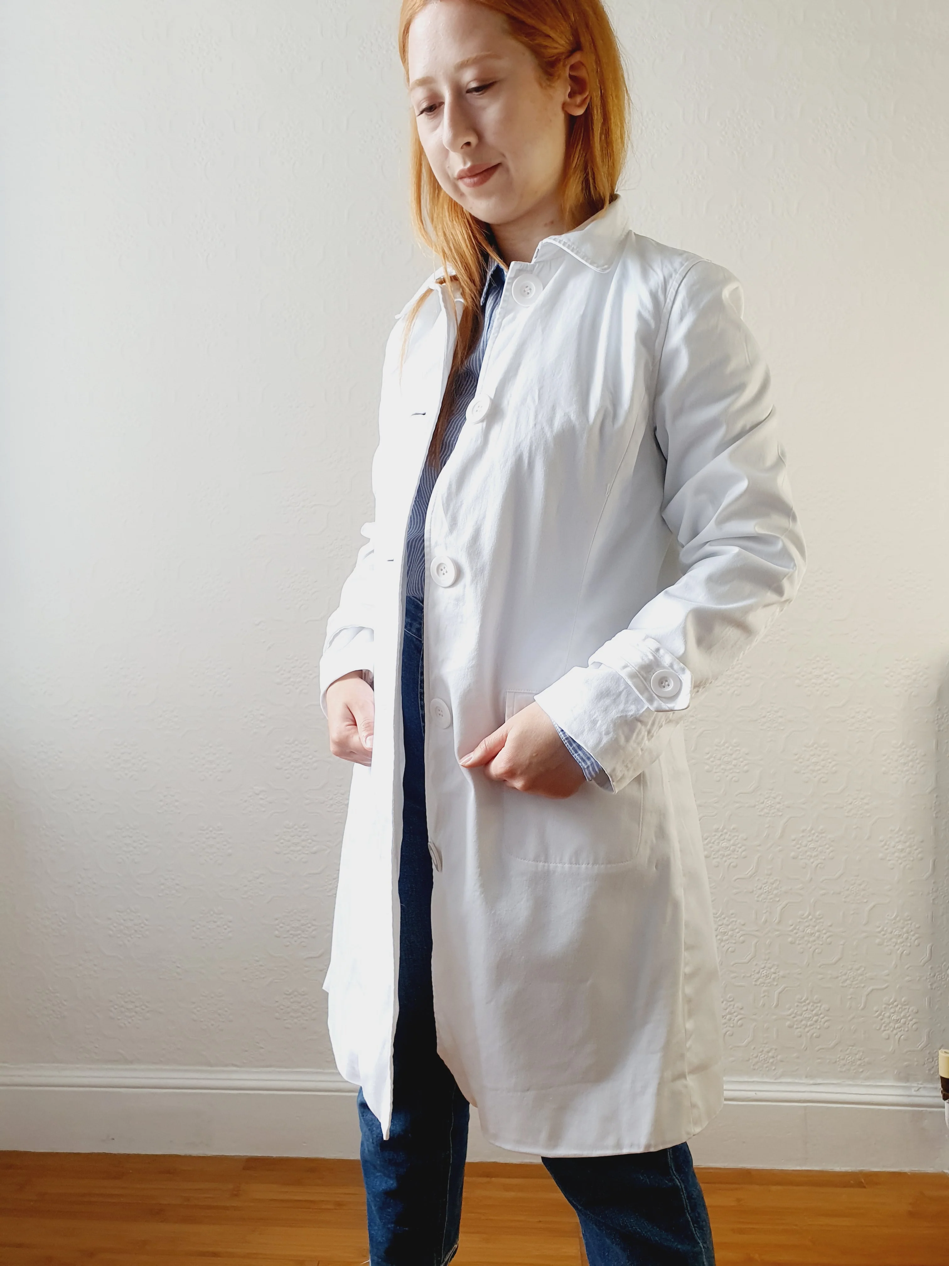 White Cotton Jacket - S