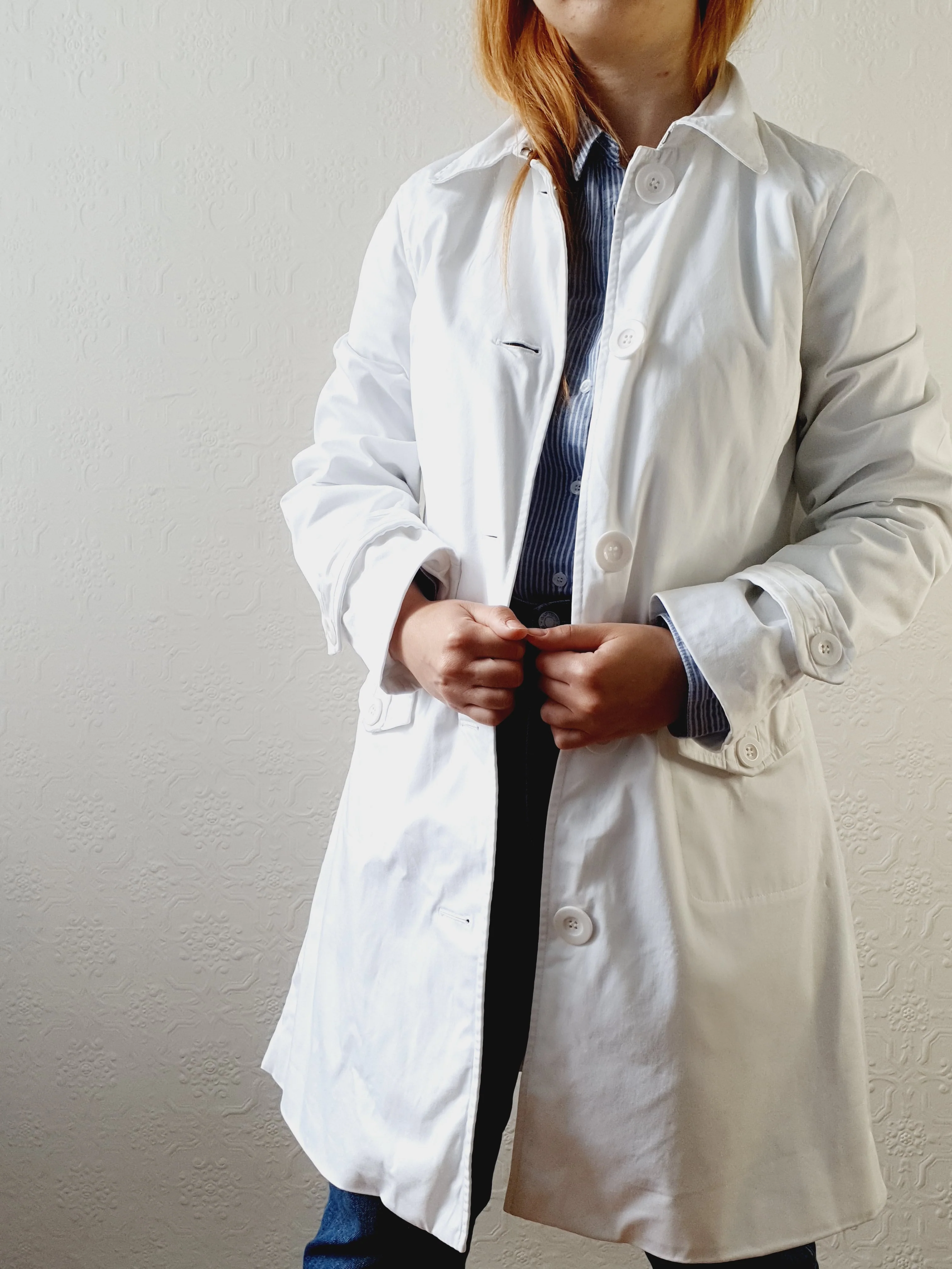 White Cotton Jacket - S - Image 2