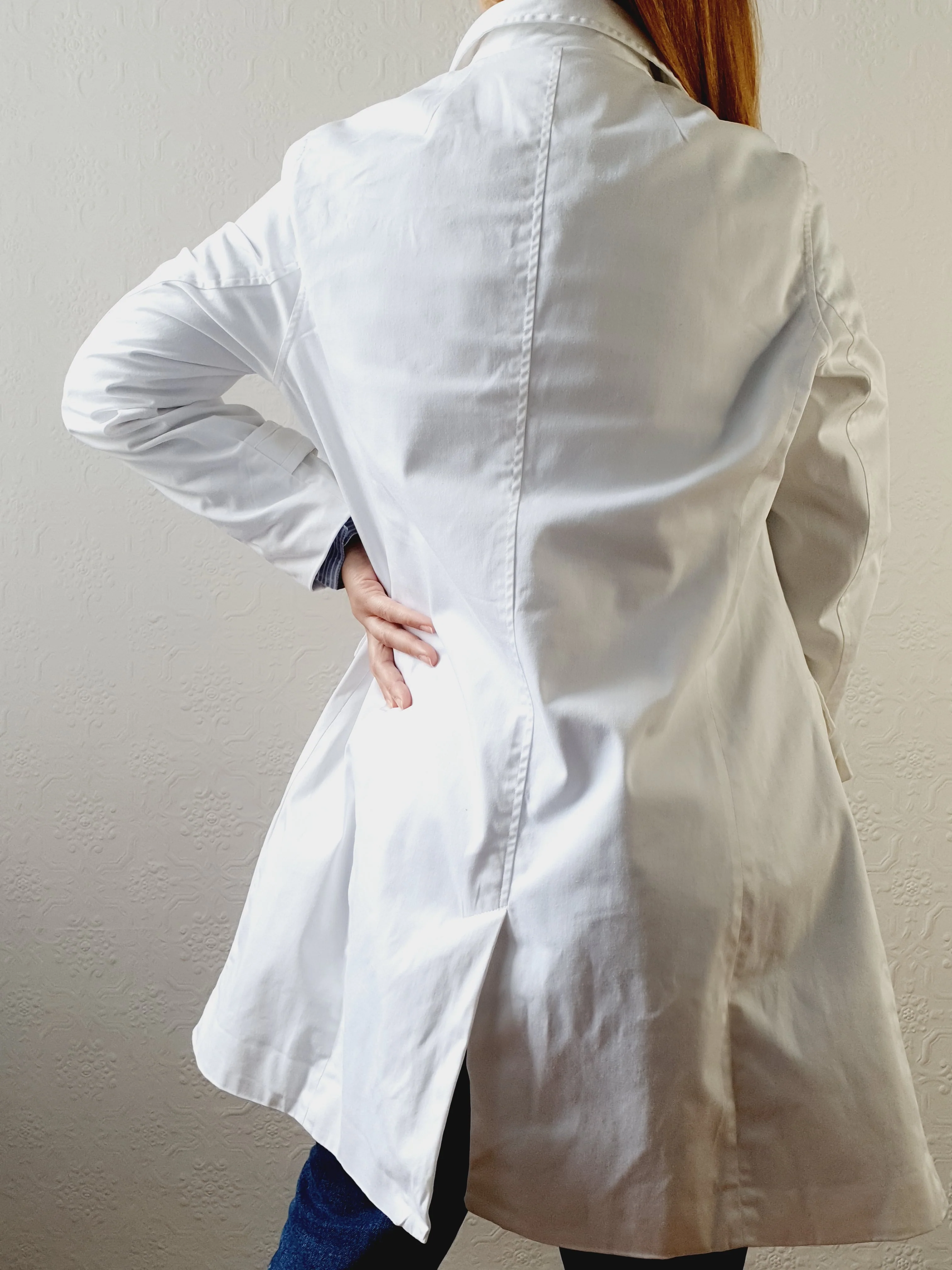 White Cotton Jacket - S - Image 5
