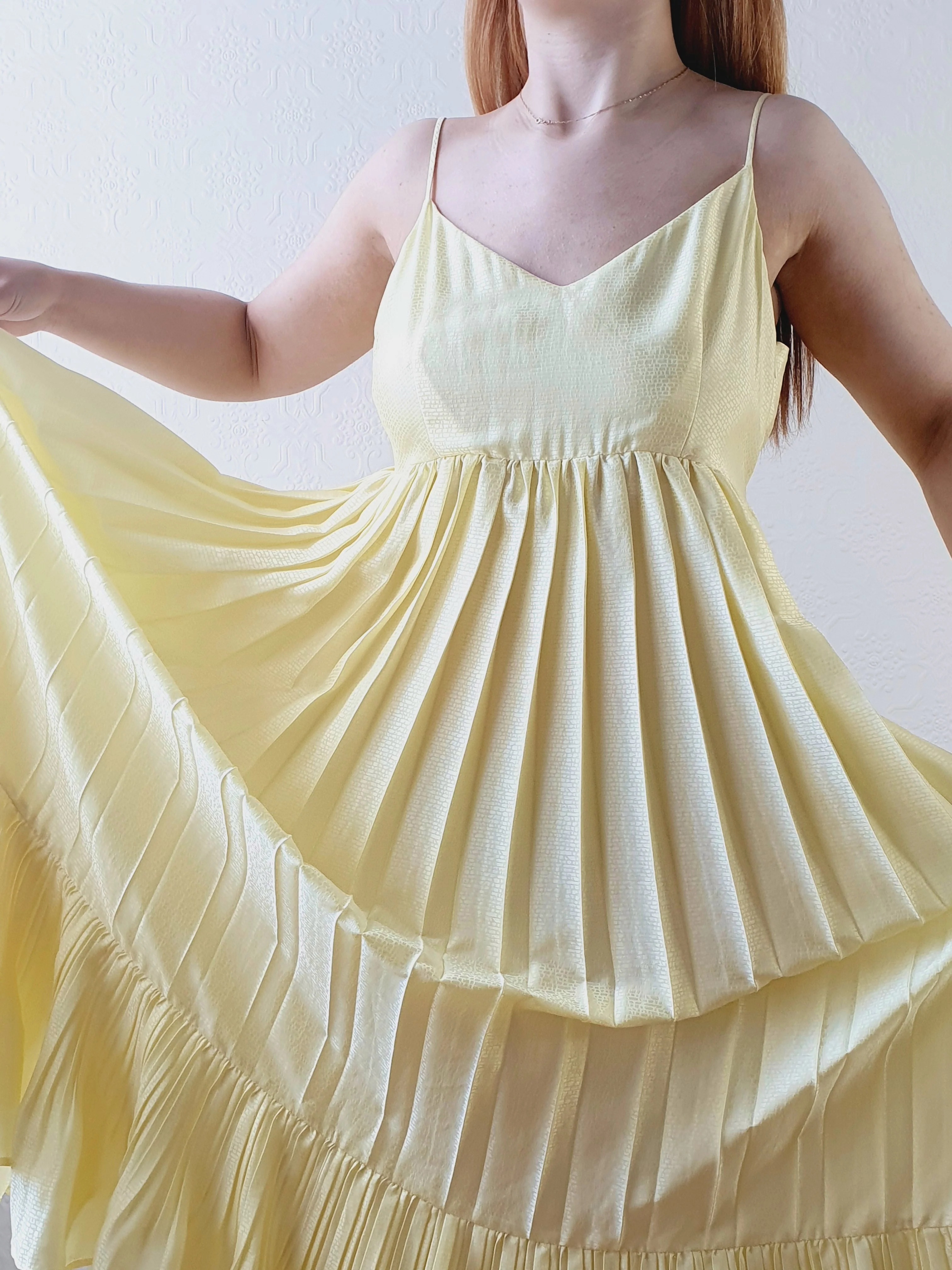 Yellow Spaghetti Strap Sundress - S - Image 4