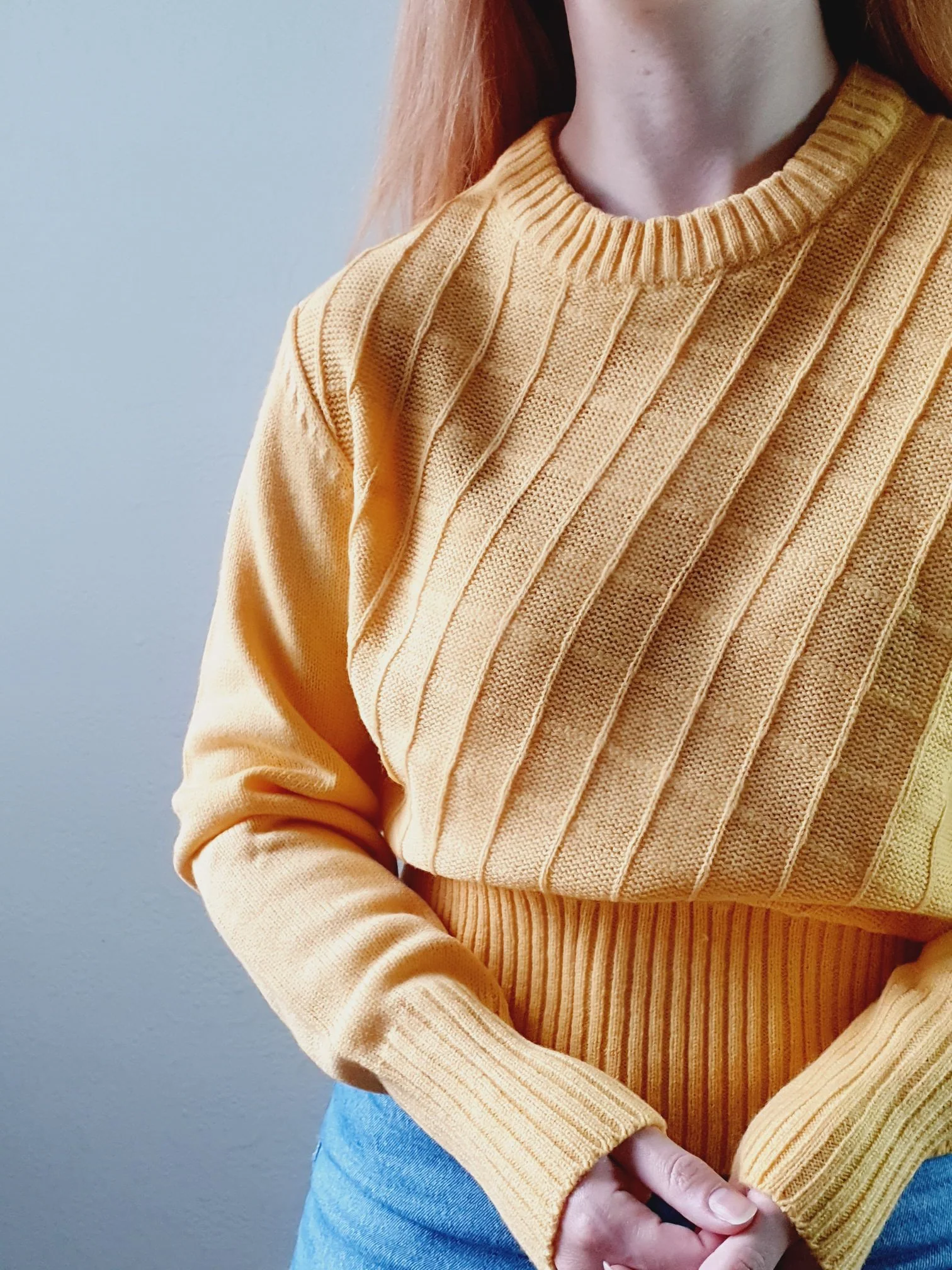 Yellow Vintage Jumper - S/M - Image 8